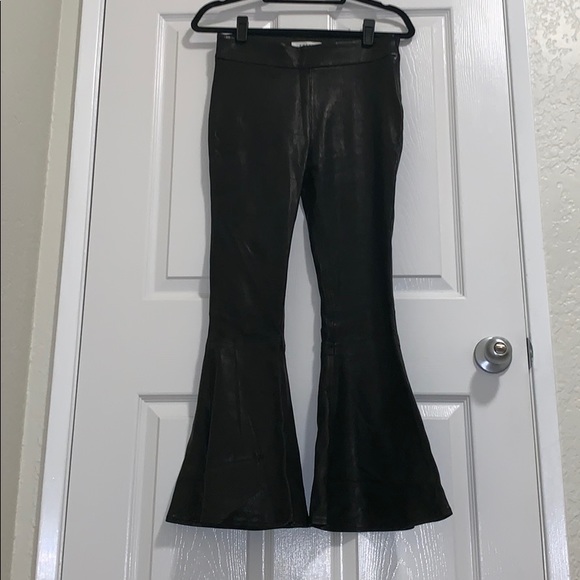 Frame Leather Crop Flare Pant | Poshmark